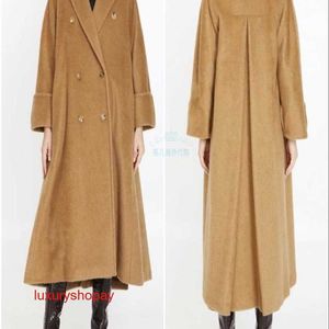 Maxmaras Womens Wrap Coat Camel Hair Coats italienska Swallow Children Caronte Show 23 Winter No Return or Exchange Inhemsk SF Express Collection RJXK