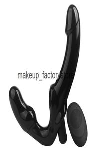 Massage trådlöst fjärrkontroll lesbisk gspot klitor vibrator dildo vuxna axelfri strapon dildo sexleksaker för par dubbelhuvud vibrat2464486