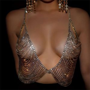 Costume Accessories Personality Shiny Harness Body Chain Rhinestone Bra Jewelry Women's Nightclub Beach Party Body Chain Accessories