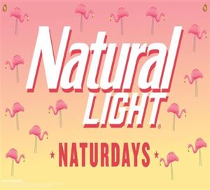 Naturdays Natural Light Banner Flag Pink 3x5ft Printing Polyester Club Team Sports Indoor с 2 медными Grommets7683368