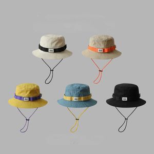 Wide Brim Hats Bucket Hats Sunshade Sun Protection Hat in Summer Color Outdoor Hiking Big Brim Basin Hat Thin Waterproof UV Fisherman Hat J240429