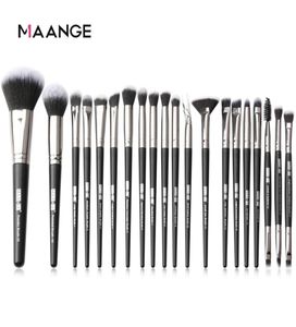 20st Maange Wood Makeup Brushes Set Professional With Natural Hair Foundation Powder Eyeshadow For Makeup Bursh Tool 2010072700146