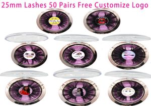 custom logo 25 50 100 pairs 25mm eyelashes 3d mink lashes handmade dramatic lashes cruelty whole dhl5313280