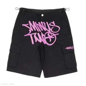 Minustwo Cargo2024 New Designer High Street Trendy Brand Hip Hop Letter Printedショーツメンズサマーカジュアルルーズパンツマイナス2貨物ショーツ201