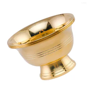 Mum tutucular lotus tereyağı lambası tutucu altın dekor Budizm şamdan bakır malzemeleri