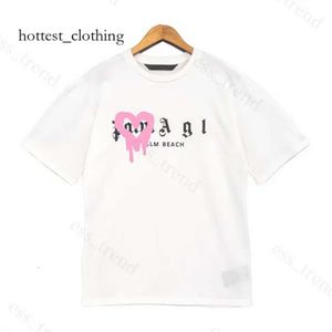 パームアングルシャツトップサマールーズティーファッションカジュアルシャツ服ストリートかわいいTシャツ男性女性高品質のユニセックスカップル24SS 387