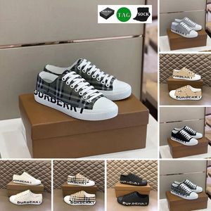 Designer stampato vintage Controllo sneaker a strisce scarpe piatti a basso livello di gabardine da scrittura in tela a quadri