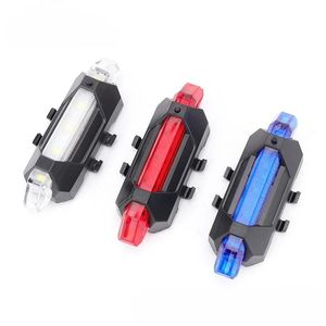 USB Rechargeable Waterproof Mountain Bike Lamp Warning Cycling Taillight Bike LED Headlight Tail Light For Electric Scooter