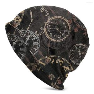 Basker matematik klocka retro vintage klassisk stil unisex bonnet vinter varmt dubbel lager tunna hattar för män kvinnor