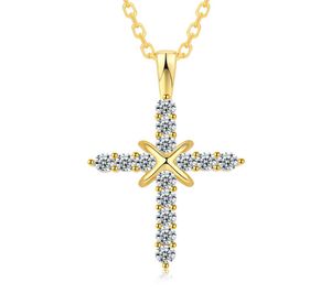 N41001 Retro Silver Charm Pendant Full Ice Out CZ Simulated Diamonds Catholic Crucifix Necklace With Long Cuban Chain7435293