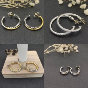 silver hoop dy earrings stud earrings DY jewelry for women men gold plated Stainless steel ear ring designer jewellry woman ladies girl party birthday gift wholesale