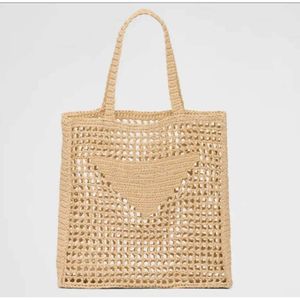 Tote Bag Designer Bag Straw Bag Beach Bag Fashion Mesh Hollow Woven for Summer Straw Bag Black Apricot Summer Woven Bag Vacation Bag Large Capacity Shopping Bag