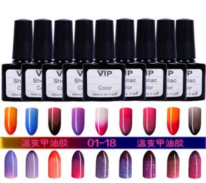 Whole36 Colors Choices UVampLED Soak Off Nail Gel Polish Temperature Change Colors 10ml Nails Gel LacquerHTTC361771782