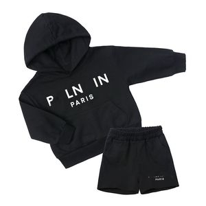 Childrens Hoodie Shorts Conjunto de verão Baby Tracksuit Kid com moleto