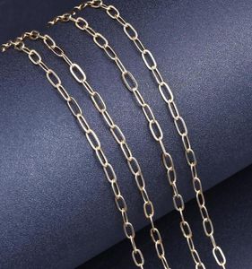 Pendant Necklaces 1Meter Stainless Steel Round O Shaped Rolo Cable Oval Link Bulk Chain Making Diy Wallet Women Choker Jewelry9337584