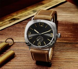 San Martin New Quartz Watch Men من الفولاذ المقاوم للصدأ من الفولاذ المقاوم للصدأ مشاهدة الياقوت زجاجي 200 متر مقاومة للماء حزام جلدي بني WOME T8367137