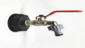 Vattningsutrustning IBC Tank Tap Fuel Adapter Mässing Ventil Montering av delar för hem Garden Water Connectors kran 1st P1276297