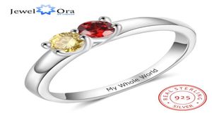 Wedding Rings 925 Sterling Silver Custom Name Rings for Women Personalized Engraving Mothers Ring with Birthstone Silver 925 Fine 9057448