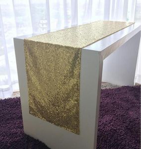 20st 30cm275cm Gold Banket Sequin Table Runner Wedding Event Party Christmas Table Decoration5189717