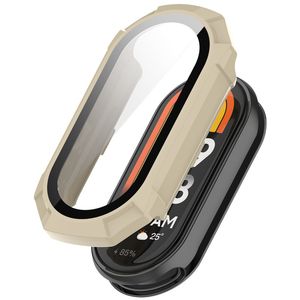 2in1 Case+Protetor de tela de filme para Xiaomi Mi Band 8 Cobertura completa Proteção Natural Touch HD Clarity Anti Shock