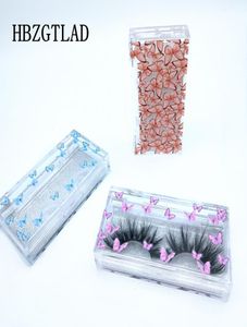 New whole butterfly print Acrylic 25mm eyelashes packaging box lash packaging custom logo empty case bulk vendors6075910