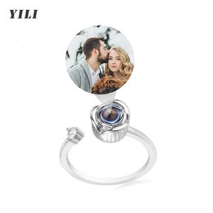Pesonalized Po Ring Custom Ring with Picture inside Customized Rings Gifts for Women Valentines Day Birthday Anniversary 240414
