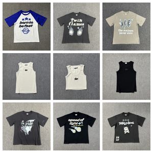 Дизайнерские рубашки мужская футболка с сломанной планетой мужчина женщин высокая качество уличной одежды хип-хоп модная пена