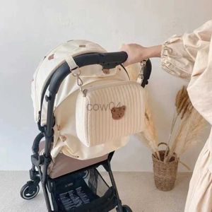 Bolsas de fraldas urso bordado bordado de fraldas de fraldas de fraldas de fraldas Bolsas de caddies portáteis Organizador de higiene pessoal de armazenamento portátil Mommy para mamãe d240429