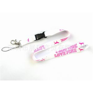 Keychains Lanyards Designer Bag Keychain Fashion Lanyard Pink For Key Phone Neck Strap Rainbow ID Badge Holder Nurse Wide1.5cm Keyring Dhhop