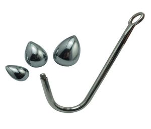 Anal Hook Metal Metal Anal Toy Sex Toy Curved Hook Alternative Sexuality Plug Anal Dilator Anal Massagem Brinquedos Sexis para homens Gay Y18928037541113