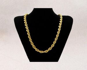 Spesso 10 mm 76 cm di corda lunga catena ED 24K hip hop hip hop e pesante collana pesante per mens7197691