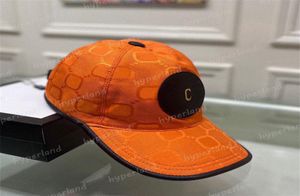 Caps clássicos de beisebol laranja masculino Designer de mulher casquette jumbo letra feminina chapé de bola esportiva Caminhadas de capô de capô Cap99990659