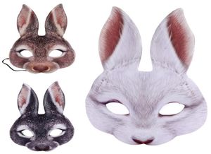 Bunny Mask Animal EVA Half Face Rabbit Ear Mask for Easter Halloween Party Mardi Gras Costume Accessory1472117