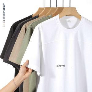 Men's T-shirts Deng Jue Mens Wear Live 2024 Summer High Quality Twill Loose Split Fashion Brand Solid Color T-shirt Mens Short Sleeves