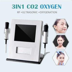 Equipamento de RF 3 em 1 Equipamento de beleza de aperto de pele Ultrassom RF CO2 Bubble Tratamento de acne Oxigênio Máquina facial