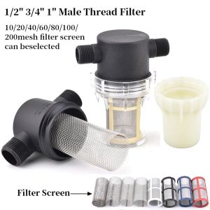 Decorations 1/2~1 Inch Garden Watering Filter Aquarium Water Pump Inlet Water Inline Mesh Strainer Pond Car Washing Irrigation Filter Screen