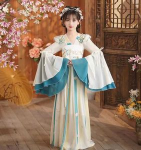 Etniska kläder Ancient Halloween Costumes Hanfu för barn flickor prinsessa kinesisk traditionell klänning barn elegant tang dynasti dans slitage