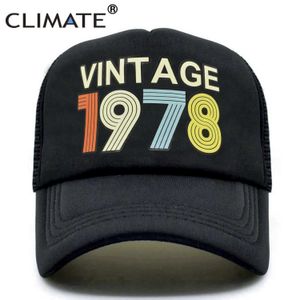 Caps de bola clima vintage 1978 c 1978 Vintage Trucker C Men Retro 40th Birtay Gift Baseball CS Black Cool Trucker CS Hat J240429