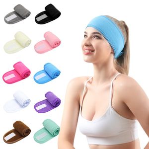 2pcs/lot Women Sports Dress Up Yoga Face Washing Spandex Hairbands Pregnant Sweat Proof Headbands Elastic Terry Cloth Hair Bands