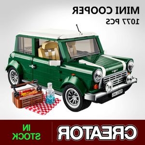 Technic Series Mini Cooper Creator Expert Car Building Blocks Совместимые с 10242 кирпича Classic Car Model for Kids Gift x0102 264o