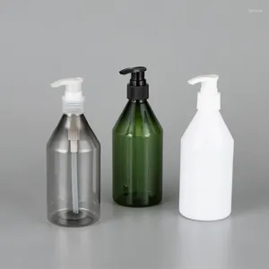 Storage Bottles 20pcs 300ml Empty Plastic Gray White Green With Lotion Pump For Liquid Soap Shower Gel Shampoo Facial Cleanser Bottle