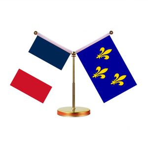 Golden driving flag set mini area French traditional flag pickup truck van interior flag French Regon 240425