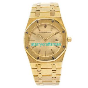 الساعات الفاخرة APS Factory Audemar Pigue Royal Oak 56175BA غير مصممة 18K Gold Champagne Watch 33mm Sttd