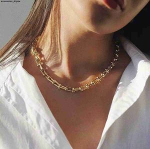 jewelry 316L stainless steel fashion stitching U-shaped stitching thick chain necklace Designer men's and women's wedding jewelrys