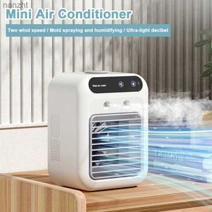 Electric Fans Portable fan air conditioner USB electric fan small air cooler water-cooled portable air conditioner suitable for 2-speed fans in homes and officesWX