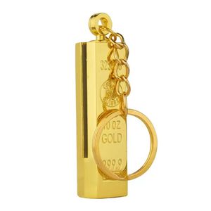 HD Creative Creative Gold Bar a forma di accendino più leggero Kerosene Match Chiave Chain Mini Lighters Gold Permanent