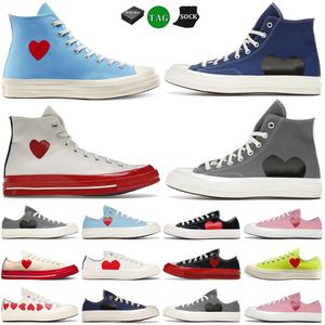 Domande da donna degli anni '70 Scarpe da design del cuore rosso casual 1970 Scarpe grandi occhi Chuck Hearts Love with Eye Hearts Shape Materiali tela classici uomini donne sport scarpa