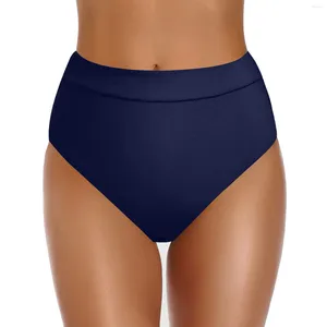 Kvinnors badkläder hög midja bikini bottnar kvinnor sommar full täckning baddräkt klippt badbotten strand sport shorts badbottom