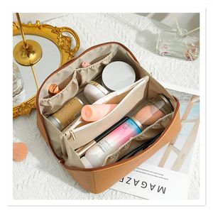 Storage Bags Organ Pillow Makeup Bag High Beauty Value Large Capacity Waterproof PU Leather Travel Portable Wholesale Fa