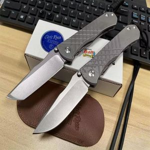 Chris Reeve Umnumzaan 25th Flipper Folding Lnife S35vn Blade Titanium Hands Cr Qocket Knives EDC Tools 235Q